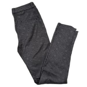 H&M Black Textured Pants Size 4 Straight Leg Work Casual Trousers Wome